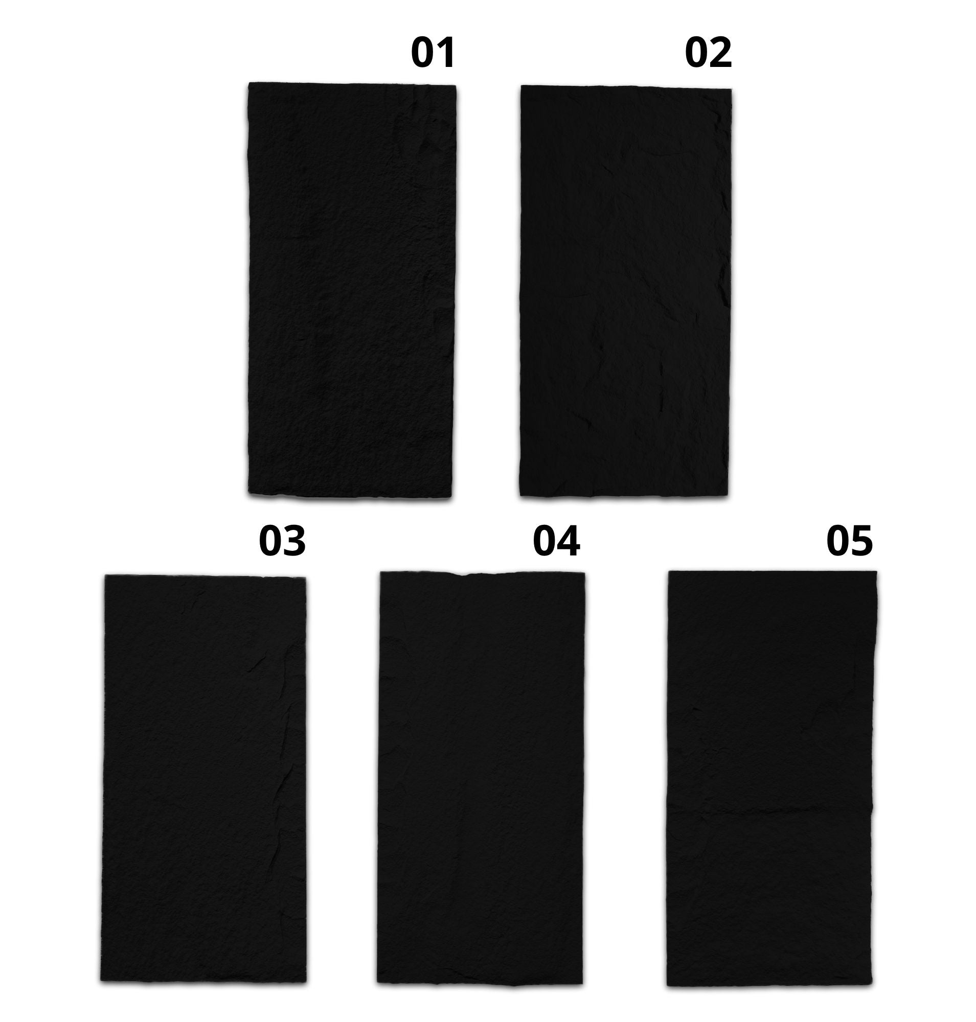 revo surfaces Caja 10 u Piedra PU negro muestras