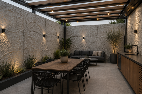 revo surfaces Caja 10 u Piedra PU gris claro terraza